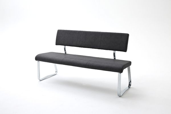 Polsterbank >TIRANA< in anthrazit - 155x85x58cm (BxHxT)