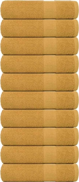 Duschtücher 10 Stk. Golden 70x140 cm 360 g/m² 100% Baumwolle 136811