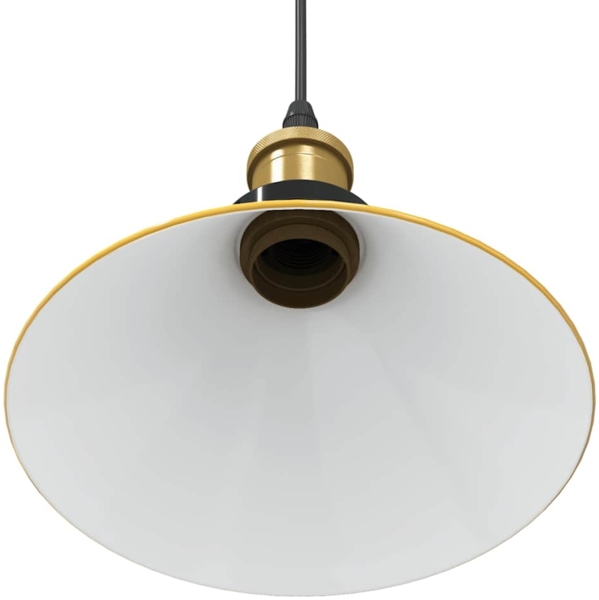 vidaXL Pendelleuchte Höhenverstellbar E27 Gelb Glänzend Ø 22 cm Metall 4103447 Bild 8