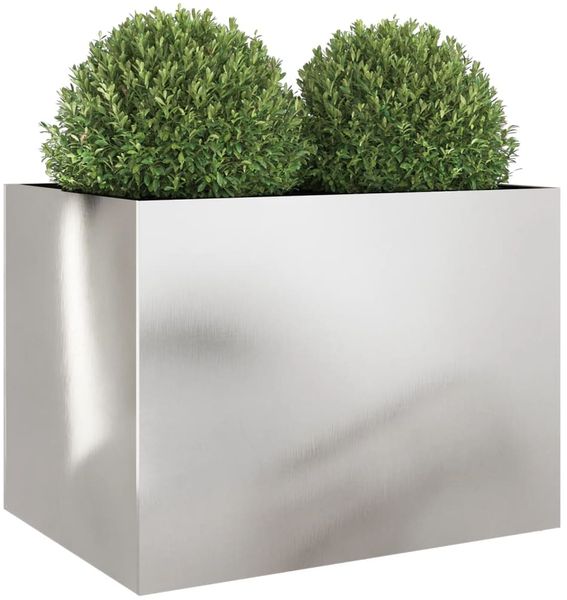 vidaXL Pflanzkübel Silbern 62x47x46 cm Edelstahl 841605 Bild 4