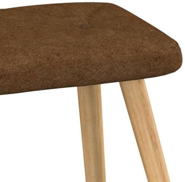 vidaXL Relaxsessel mit Hocker Braun Stoff [327537] Bild 10