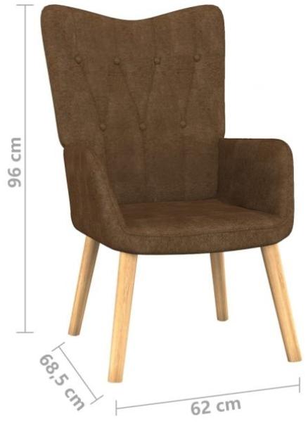 vidaXL Relaxsessel mit Hocker Braun Stoff [327537] Bild 11