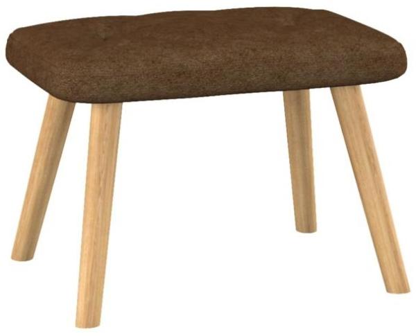 vidaXL Relaxsessel mit Hocker Braun Stoff [327537] Bild 6
