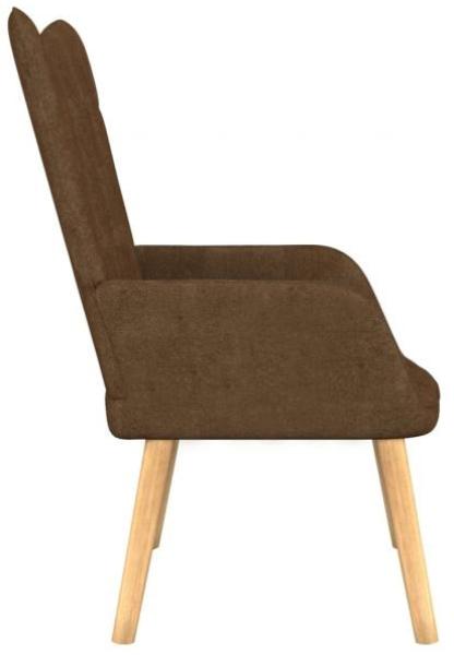 vidaXL Relaxsessel mit Hocker Braun Stoff [327537] Bild 4