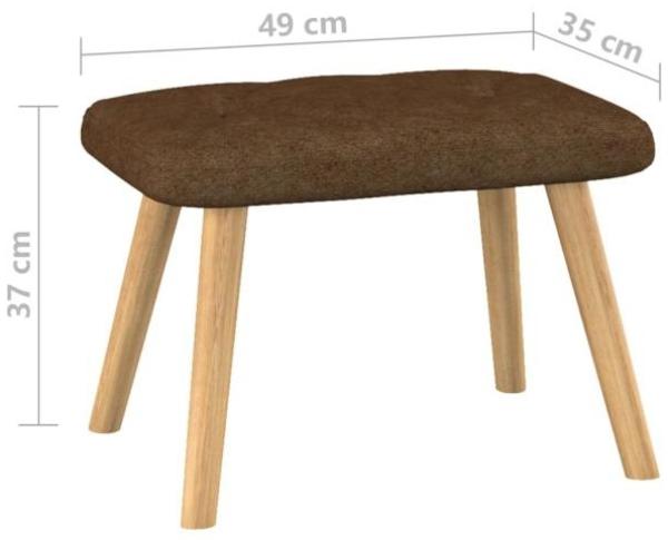 vidaXL Relaxsessel mit Hocker Braun Stoff [327537] Bild 12