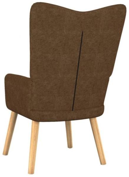 vidaXL Relaxsessel mit Hocker Braun Stoff [327537] Bild 5