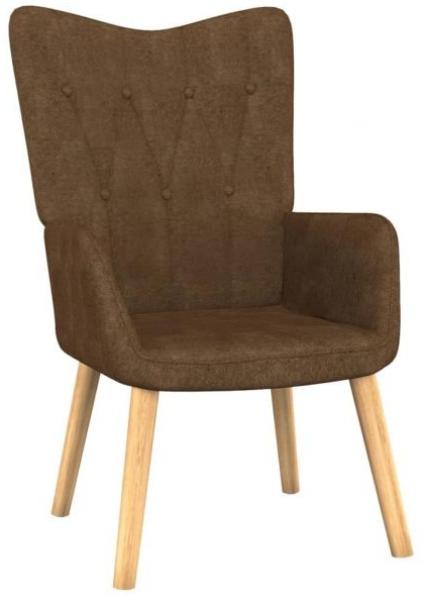 vidaXL Relaxsessel mit Hocker Braun Stoff [327537] Bild 2