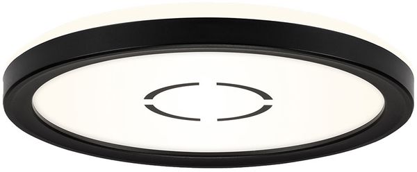 LED Deckenleuchte, schwarz, Backlight, D 19 cm