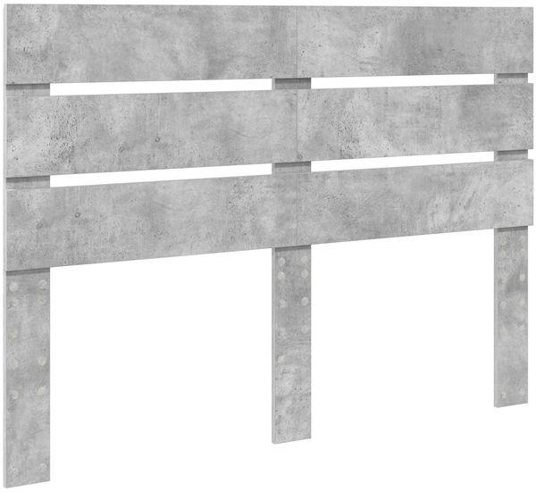 vidaXL Bettrahmen mit Kopfteil Beton Grau 140 x 190 cm Ingenieurs Holz 3411835 Bild 7