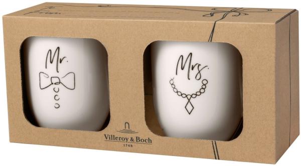 Villeroy & Boch Statement Kaffeebecher 280 ml 2er Set Mr and Mrs - DS