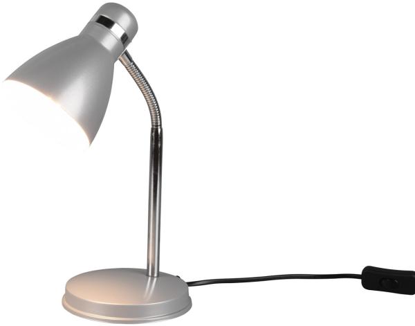 LED Schreibtischleuchte mit Flexarm und Metallschirm Grau, Höhe 33cm Bild 2