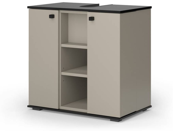 Waschbeckenunterschrank Joli Greige 60 x 59 cm mit 2 Türen Vicco