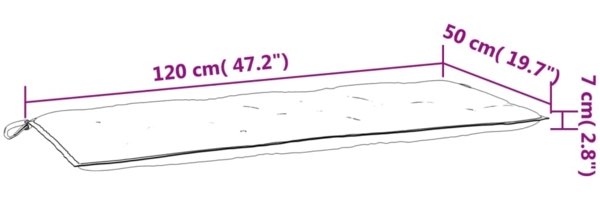 vidaXL Gartenbank-Auflagen 2 Stk. Melange Taupe 120x50x7 cm Stoff 4002605 Bild 9