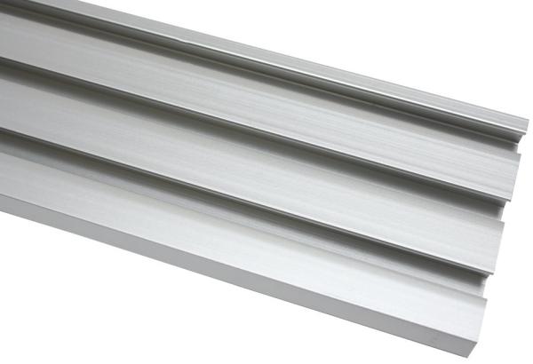 Gardinia Schiene für Flächenvorhang Atlanta silber, 210 cm, 3-läufig