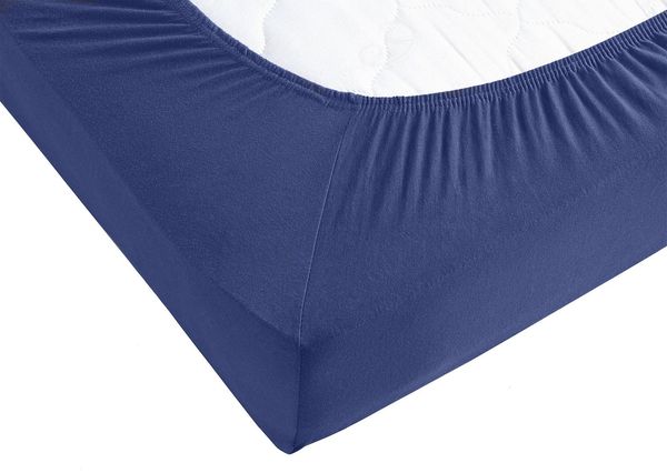Visaggio Spannbettlaken Jersey aus 100% Baumwolle Boxspringbett / Wasserbett Spannbetttuch, Jersey, Gummizug: rundum, Spannbettlaken, für Matratzenhöhen bis 32 cm, Steghöhe 40 cm