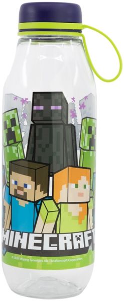 Minecraft Kinder Trinkflasche 650 ml Ecozen Adventure Bottle mit Trageschlaufe