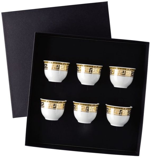 Set 6 Becher klein ohne Henkel Versace Prestige Gala Versace by Rosenthal Becher, Spülmaschinenfest