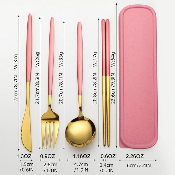FELIXLEO Besteck-Set Edelstahl-Besteckset mit Aufbewahrungsbox, 4-teiliges, Besteckset (1-tlg)