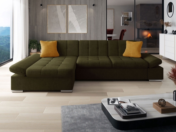 Ecksofa Malwi, Seite: Links, Farbe: Zetta 297 + Zetta 297 + Zetta 296