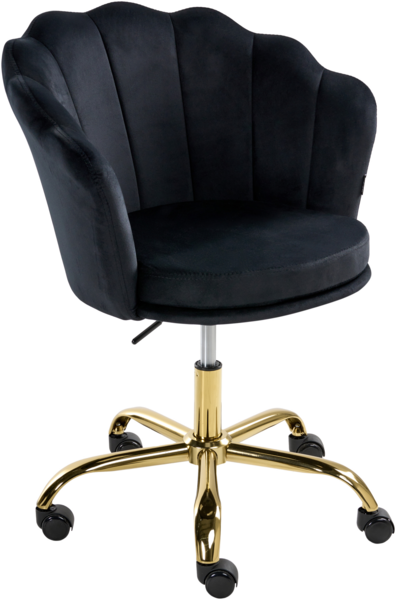 Schreibtischstuhl MONTICELLO Samtstoff Schwarz