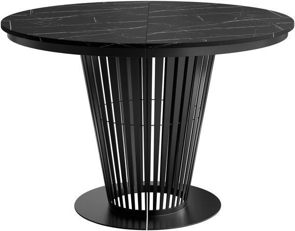 Esstisch Evrase 120 (Farbe: Schwarz / Black Pietra Grigia)