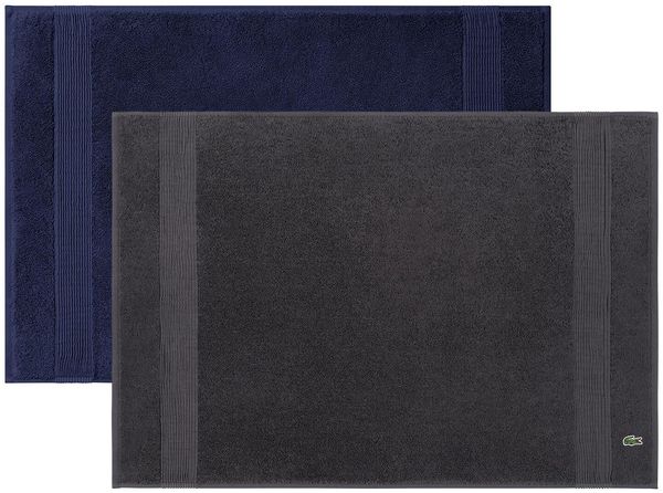 LACOSTE Badematte - LLECROCO, Badvorleger, Bio-Baumwolle Marine 50x70 cm