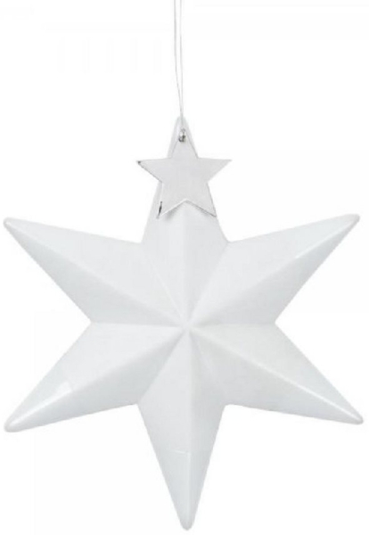Porzellanstern Silberstern