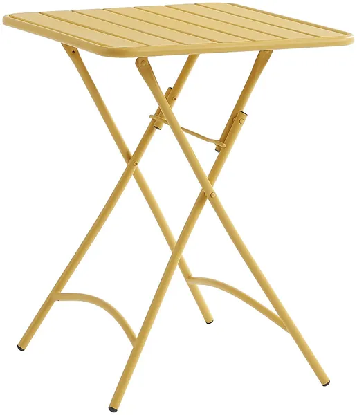 Vente-unique - MIRMANDE Garden dining set Metall Gelb - B 60 cm x H 73 cm x L 60 cm