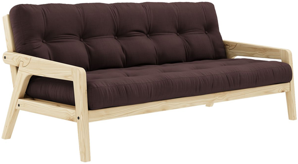 Karup Design Schlafsofa GRAB Gestell Natur, Matratze Brown
