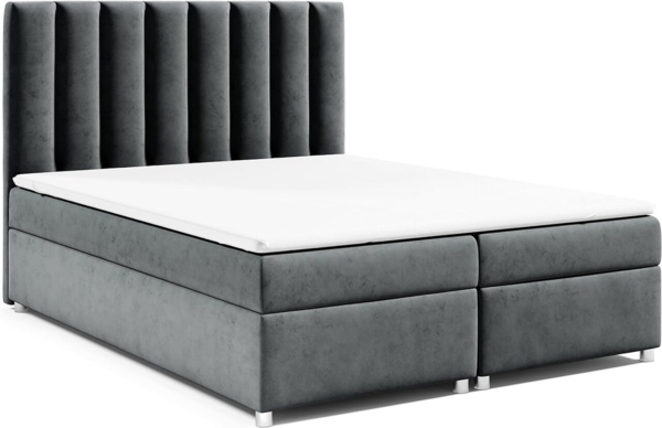 Best for Home Boxspringbett mit Bettkasten Trinity K-10 Bonellfederkern inkl. 7 cm Topper (140x200 160x200 180x200 200x200 cm), mit o. ohne Kopfteil, Flexible Liefermöglichkeiten, Handwerksqualität