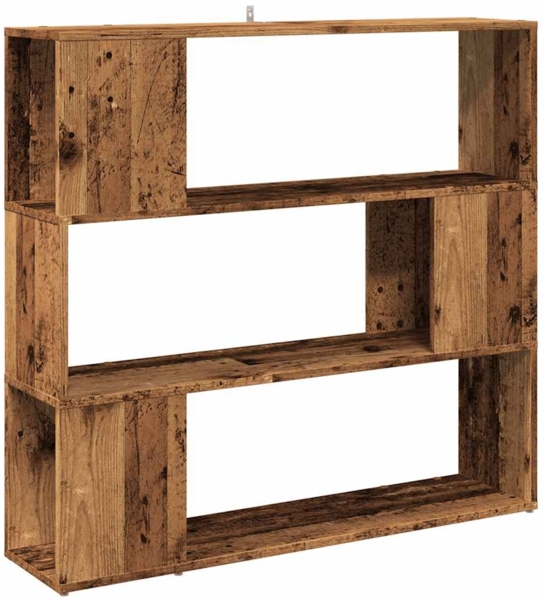 vidaXL Bücherregal/Raumteiler Altholz-Optik 100x24x94 cm 856742