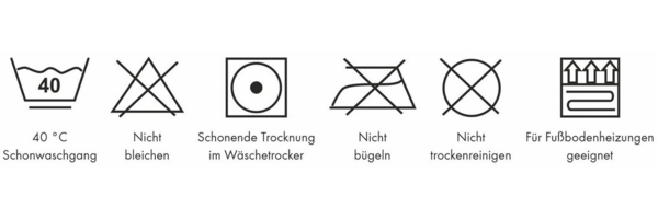 Grund Badematte Merkur, Höhe 20 mm, rutschhemmend beschichtet, fußbodenheizungsgeeignet, Kunstfaser, quadratisch, 2-tlg. Badematte, mehrfarbig, auch als 2 teiliges & 3 teiliges Badematten Set erhältlich Bild 3