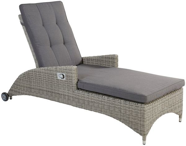 LC Garden Multifunktionsliege Sonnenliege Gartenliege Bilbao Relax grau-mix