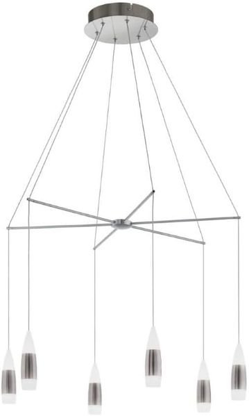 Eglo 39326 LED Pendelleuchte SANTIGA nickel-matt weiß, nickel-matt Ø72cm H:110cm