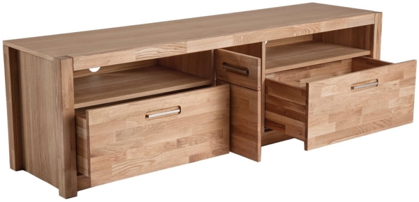 TV-Board >Leduc< in Wildeiche aus Metall - 185x58x50cm (BxHxT)