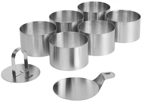 STONELINE Speisering, Edelstahl, (3 tlg), vielseitig verwendbar, backofen-/ gefriergeeignet, Designed in Germany