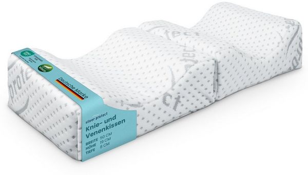 Bestlivings Nackenstützkissen "Silver-Protect" Bezug, Füllung: Polyurethan, Bezug: Polyester, Seitenschläfer, Rückenschläfer, Bauchschläfer, Memory Foam (Kniekissen / Venenkissen 25x19x7,5cm) Viscoelastisch