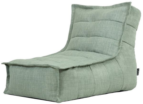 Icon Dolce Sitzsack-Liege für Erwachsene, Salbeigrün, Indoor Outdoor Sitzsack mit Füllung, Bean Bag, Wasserabweisender Stoff, Bequemer Sessel für Wohnzimmer, Lounge, Schlafzimmer, Garten