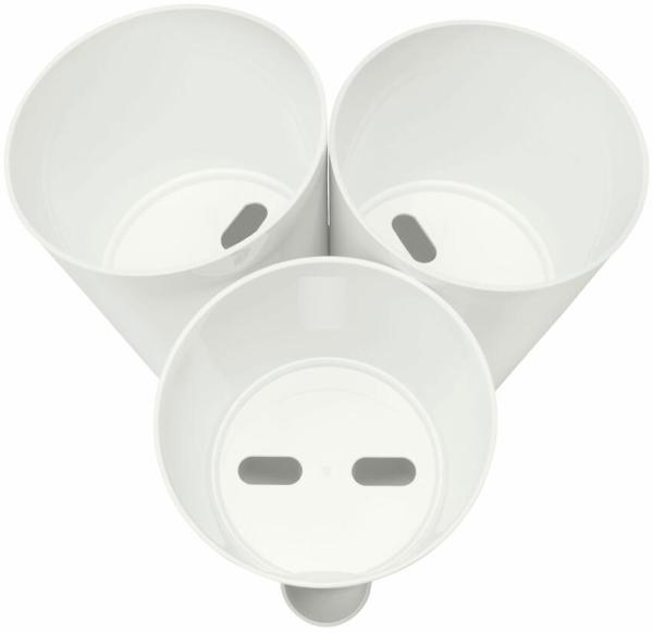 Poétic Fresh Herbs Trio Kräutertopf, Kräuter Topf, Küchenkräuter, Pflanzentopf, Weiß, P3FH13BL Bild 2