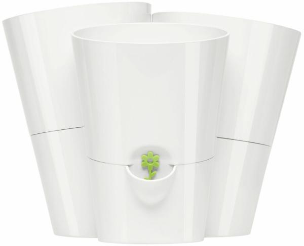 Poétic Fresh Herbs Trio Kräutertopf, Kräuter Topf, Küchenkräuter, Pflanzentopf, Weiß, P3FH13BL Bild 4