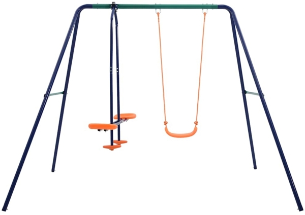 Schaukelset mit 3 Sitzen Stahl