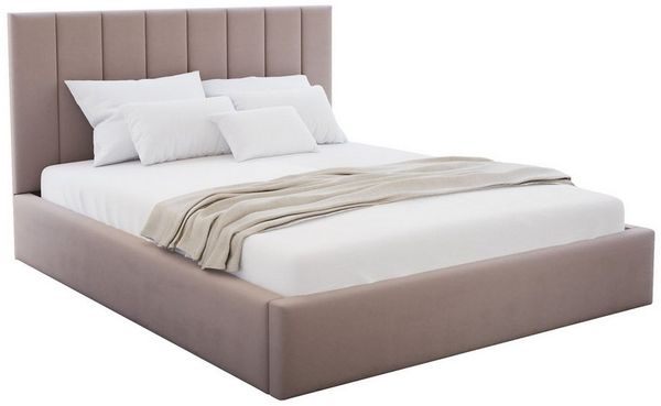 FDM Polsterbett KAJA modern mit Bettkasten MADE IN EU - mit hochwertigem Paris Bezug (verfügbar 90x200 120x200 140x200 160x200 180x200cm, Bettrahmen, Bett, mit großen gepolsterten Kopfteil, mit Bettkasten zum aufklappen), Hebbarer Metallrahmen, Bettkas...