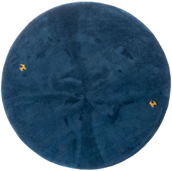 Gabbeh Teppich - Indus rund - 190 x 190 cm - blau