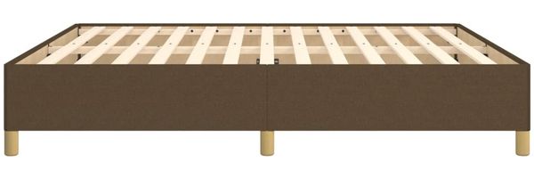 vidaXL Bettgestell ohne Matratze Dunkelbraun 180x200 cm Stoff 347184 Bild 6
