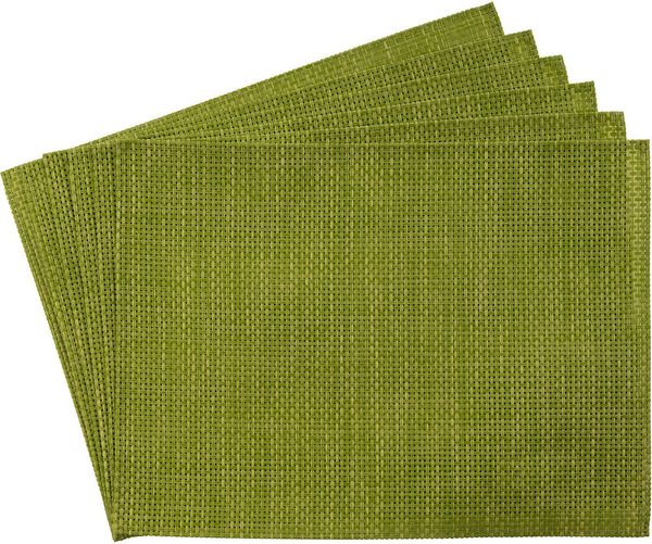 APS Platzset Schmalband, (6-St), mit umgenähten Rand, leicht abwischbar, 45x33 cm