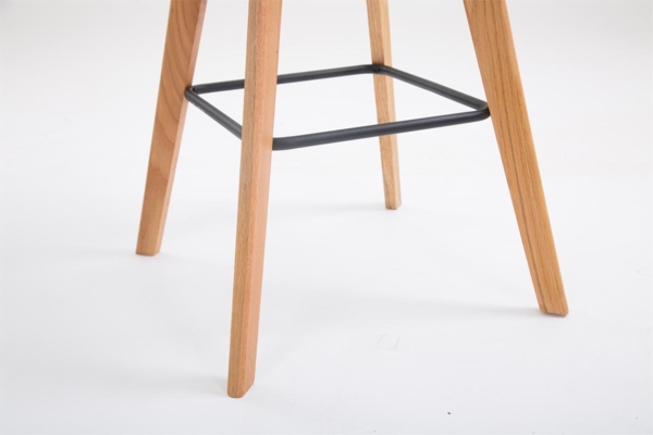 CLP Barhocker Metz Kunststoff mit Rückenlehnen und Fußstütze,schwarz natura Bild 8