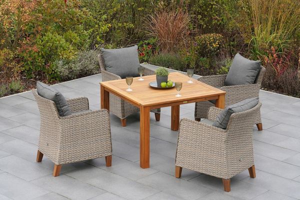 Avellino Gartenmöbel Set 5tlg, 110 x 110 cm