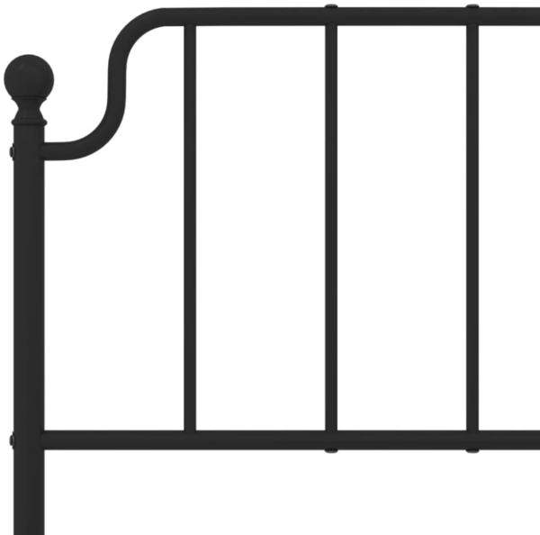 vidaXL Bettgestell mit Kopf- und Fußteil, Metall, Schwarz, 140x200 cm Bild 7