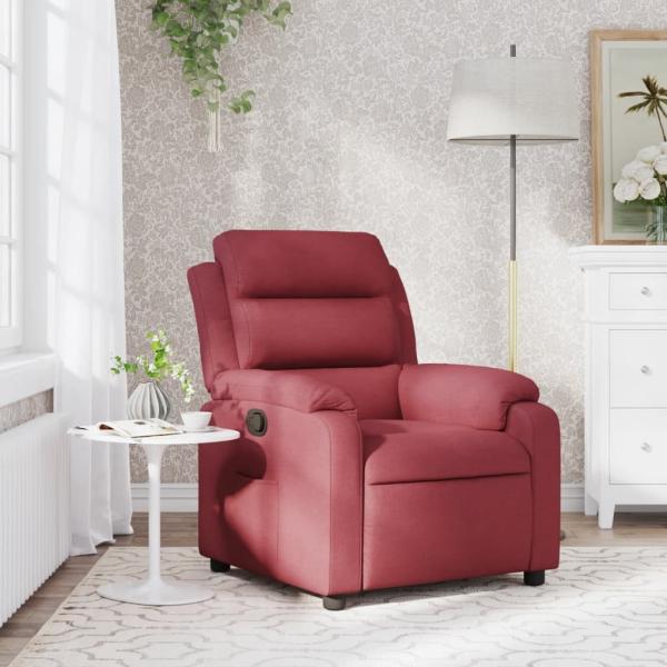 vidaXL Relaxsessel Weinrot Stoff 373465