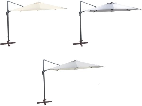 Garden Impressions HAWAII Alu-Ampelschirm neig- & drehbar Gartenschirm 330cm rund